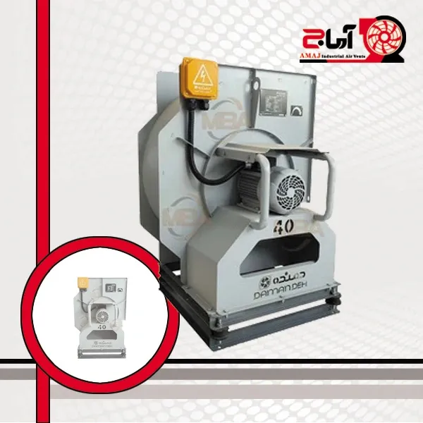 فن سانتریفیوژ بکوارد دمنده مدل BIB-40/12-DN60-4T