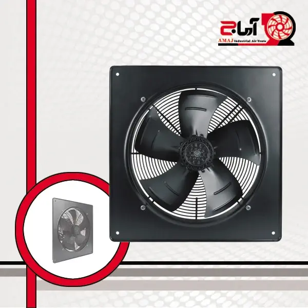هواکش آکسیال صنعتی زیلابگ سایز ۴۰ سانتی متر سه فاز مدل 4D-400B